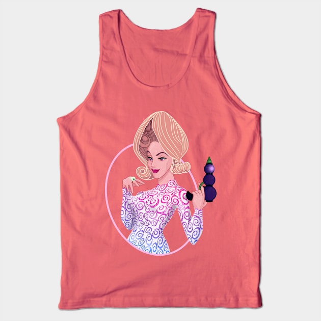 Sleeping Martian Beauty Tank Top by Fransisqo82